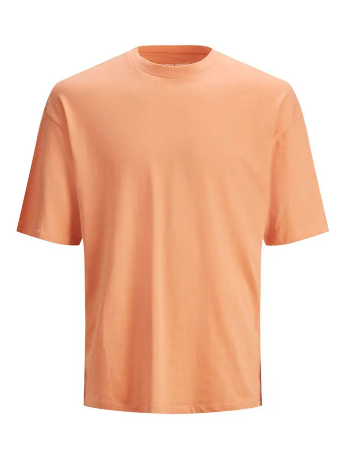 Tshirts JACK and JONES Mens BOXY FIT COTTON TSHIRT Pastel Shell Coral Cheap On Sale