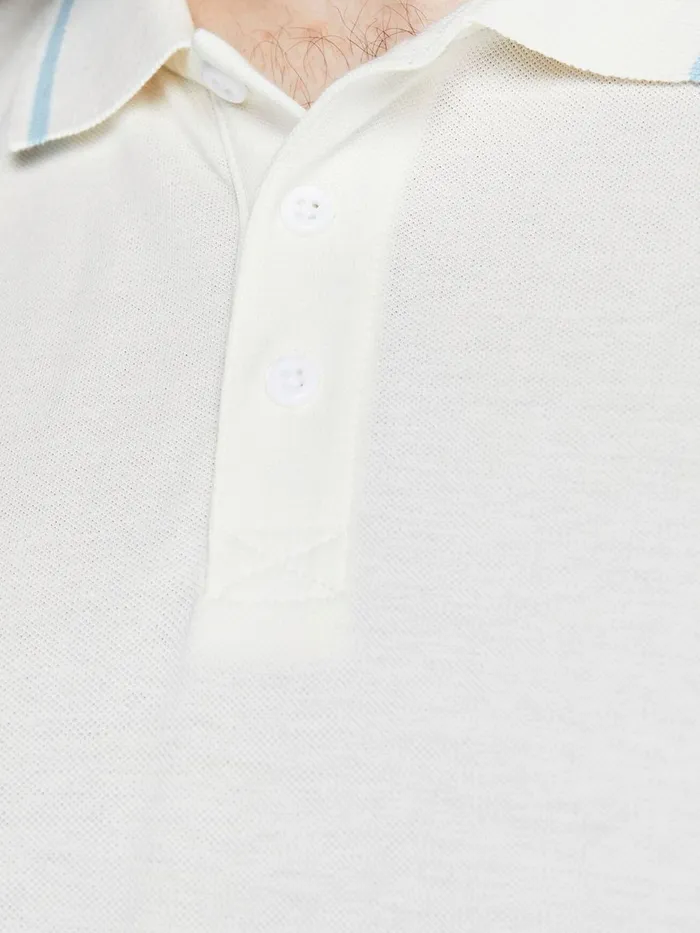 Tshirts JACK and JONES Mens CLASSIC PLUS SIZE POLO White Cloud Dancer Near Me
