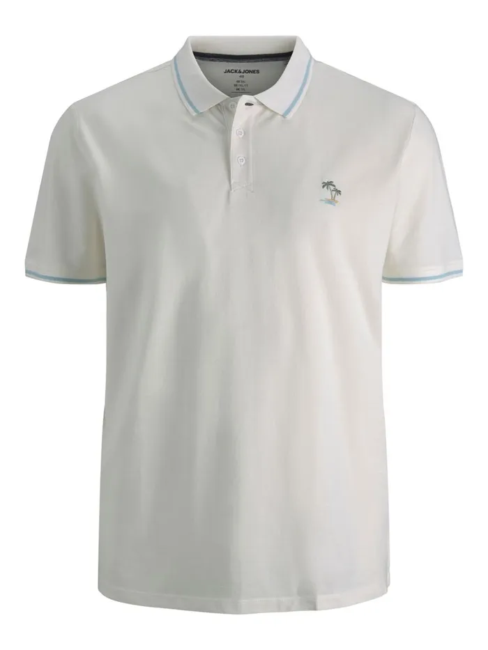 Tshirts JACK and JONES Mens CLASSIC PLUS SIZE POLO White Cloud Dancer Near Me