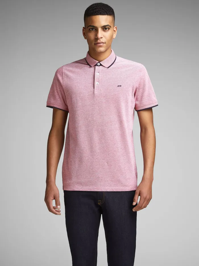 Tshirts JACK and JONES Mens CLASSIC POLO SHIRT Red Brick Red Casaul