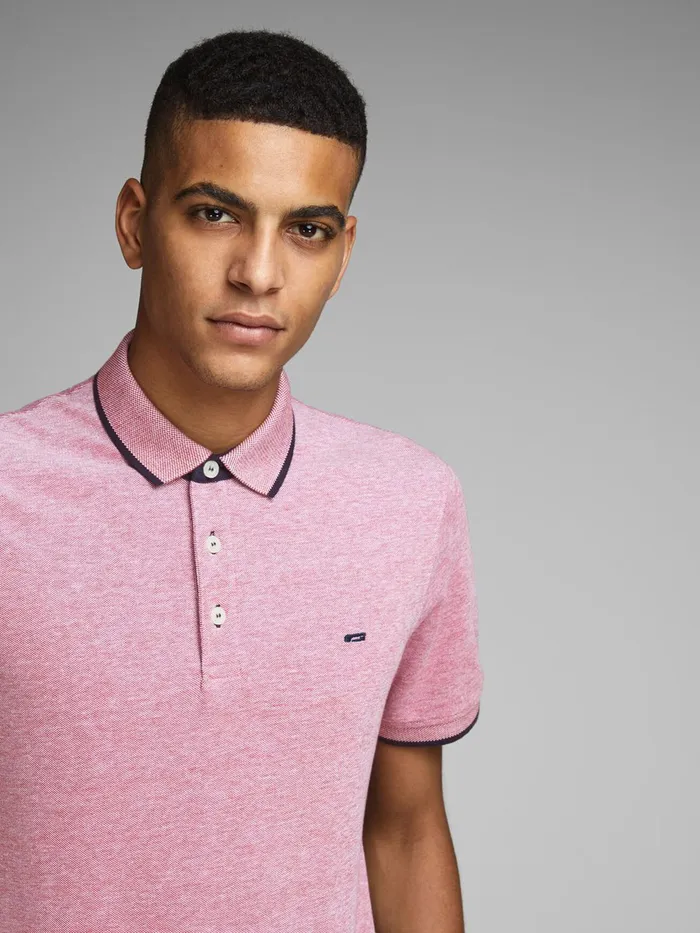 Tshirts JACK and JONES Mens CLASSIC POLO SHIRT Red Brick Red Casaul