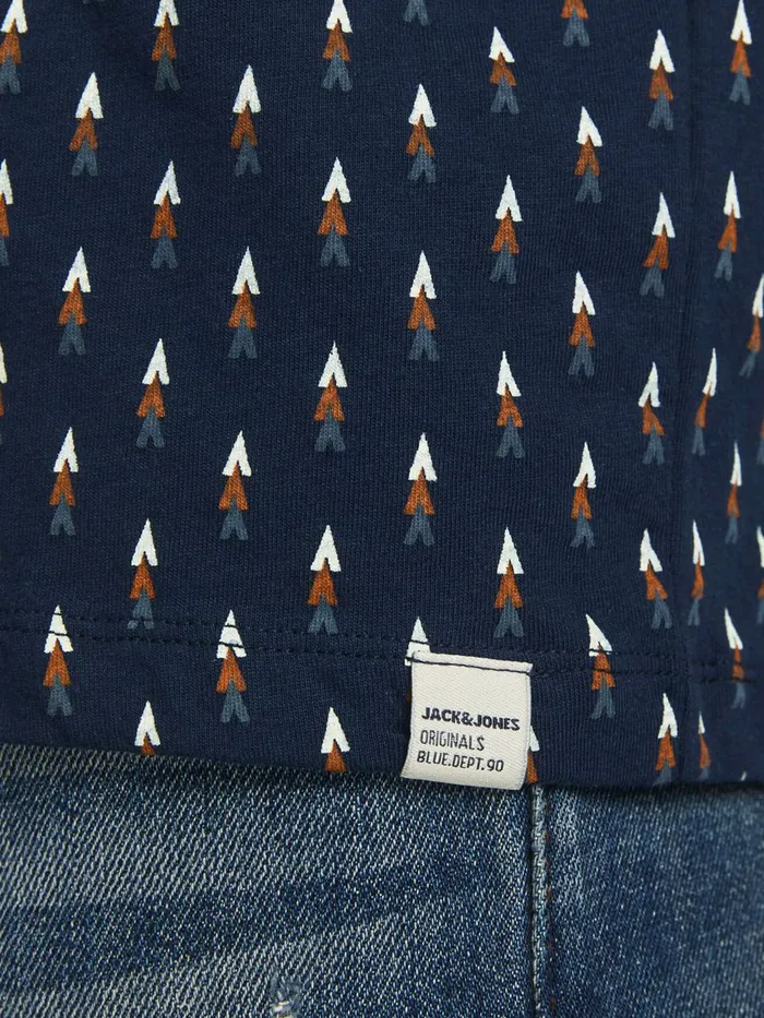 Tshirts JACK and JONES Mens CONTRAST POCKET TSHIRT Blue Navy Blazer On Sale