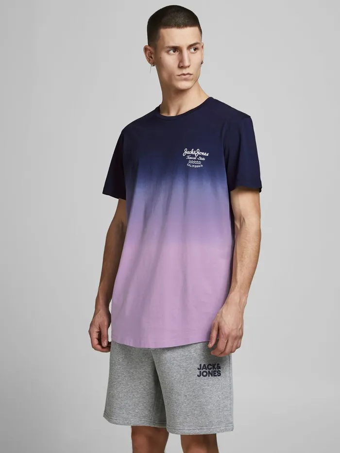Tshirts JACK and JONES Mens CREW NECK TSHIRT Purple Lavendula Gift 4 You
