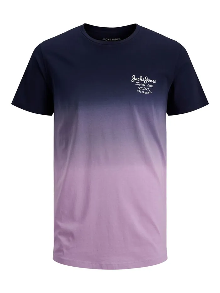 Tshirts JACK and JONES Mens CREW NECK TSHIRT Purple Lavendula Gift 4 You