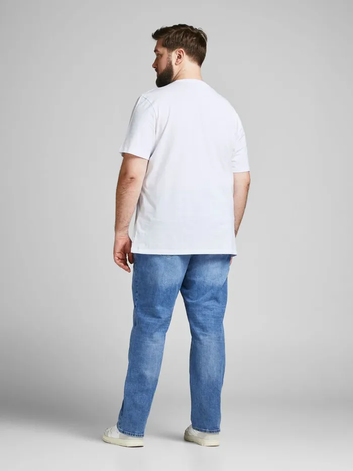 Tshirts JACK and JONES Mens LOGO PRINT PLUS SIZE TSHIRT White White Popular