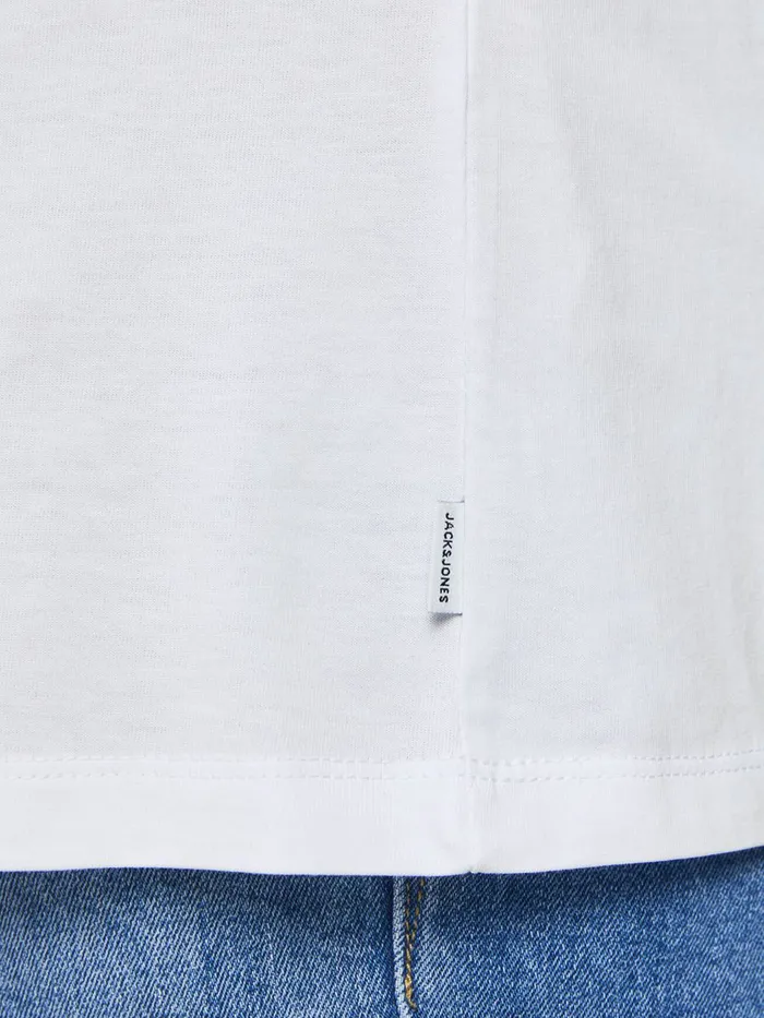 Tshirts JACK and JONES Mens LOGO PRINT PLUS SIZE TSHIRT White White Popular