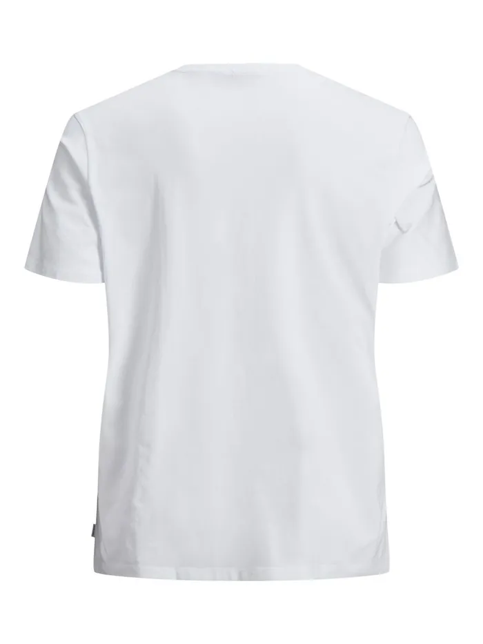 Tshirts JACK and JONES Mens LOGO PRINT PLUS SIZE TSHIRT White White Popular
