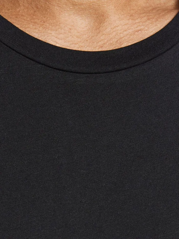 Tshirts JACK and JONES Mens LOGO TSHIRT Black Black Cheap On Sale