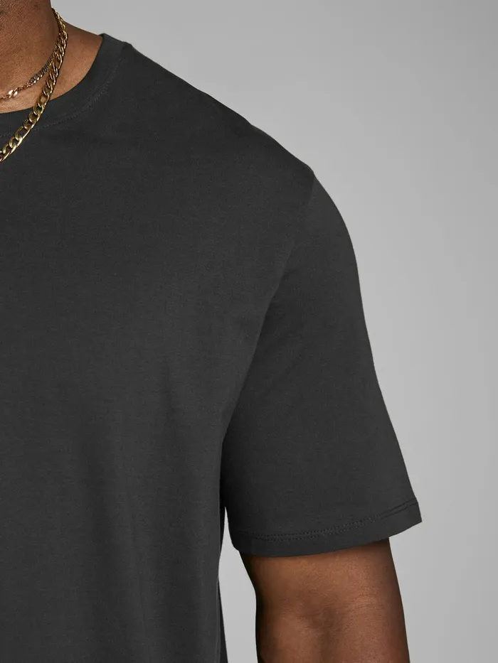 Tshirts JACK and JONES Mens ORGANIC COTTON PLUS SIZE TSHIRT Black Black Casaul