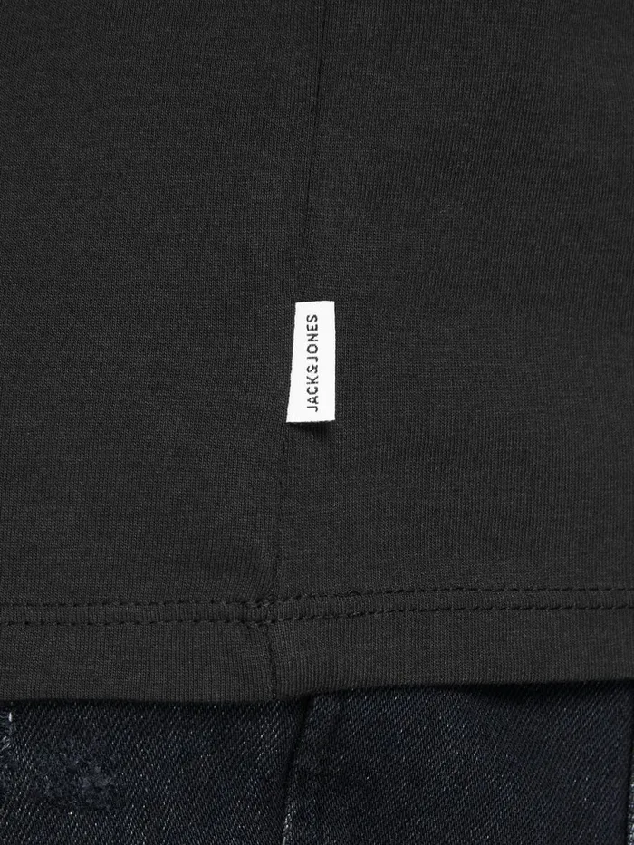 Tshirts JACK and JONES Mens ORGANIC COTTON PLUS SIZE TSHIRT Black Black Casaul