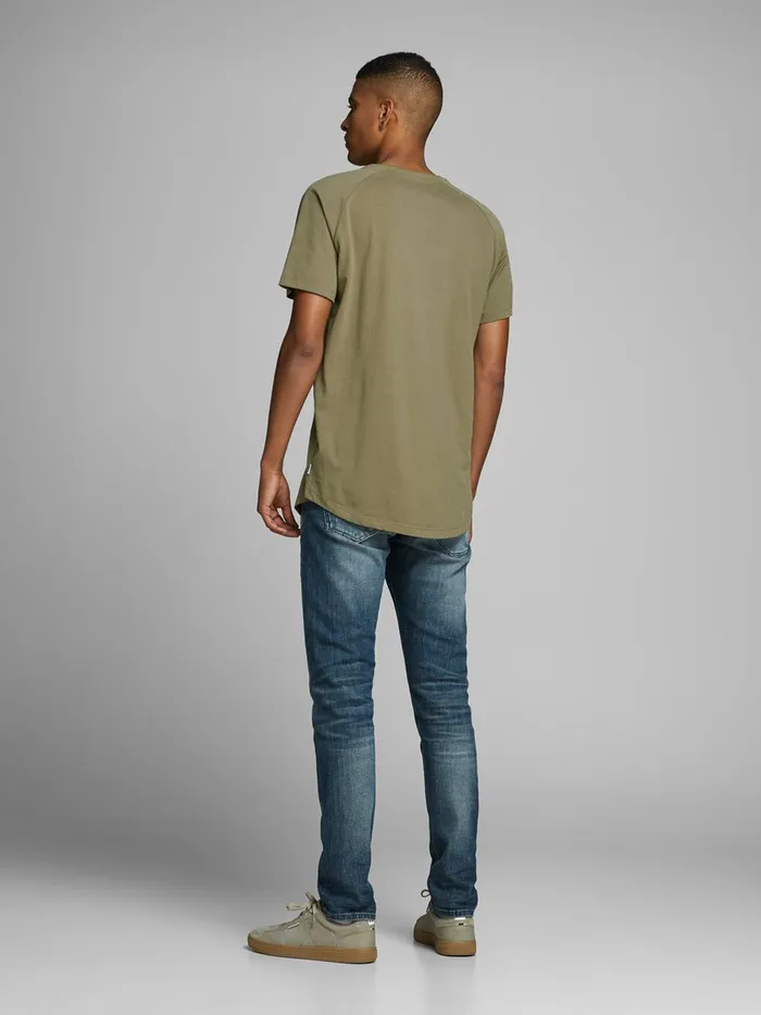 Tshirts JACK and JONES Mens ORGANIC COTTON TSHIRT Green Dusky Green Cheap On Sale