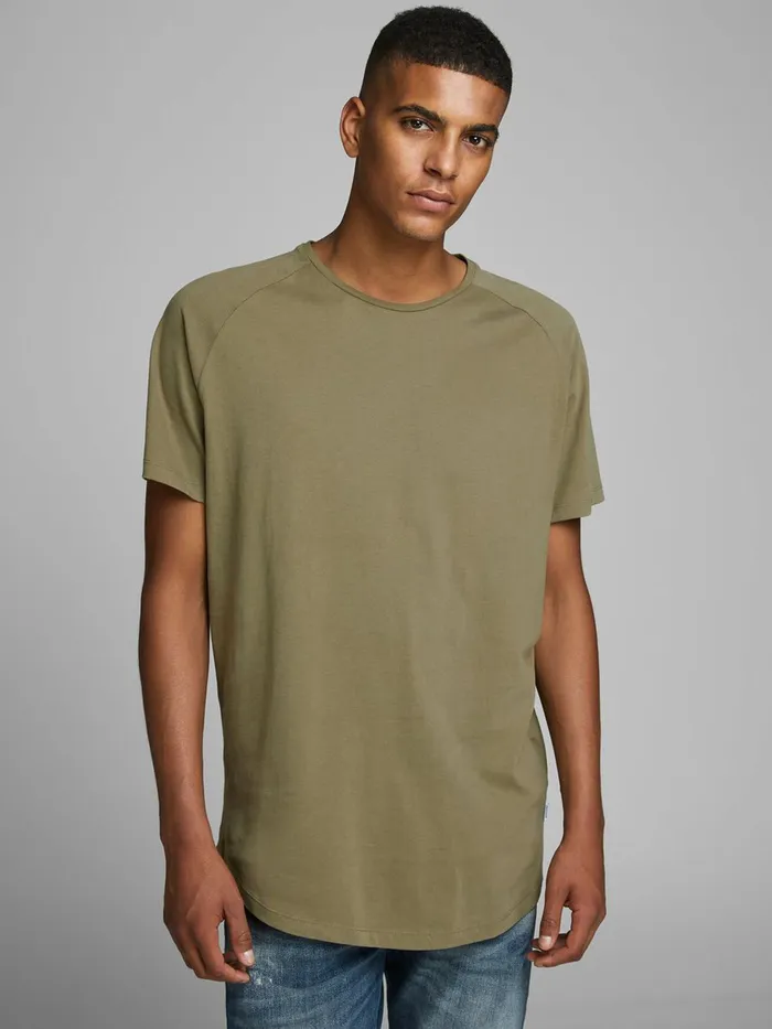 Tshirts JACK and JONES Mens ORGANIC COTTON TSHIRT Green Dusky Green Cheap On Sale