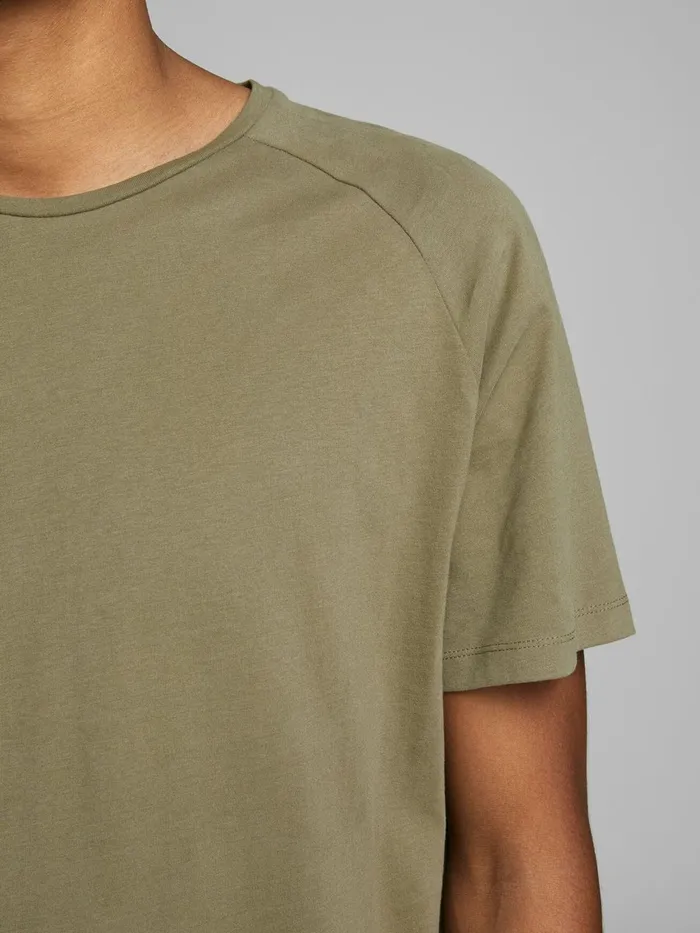 Tshirts JACK and JONES Mens ORGANIC COTTON TSHIRT Green Dusky Green Cheap On Sale