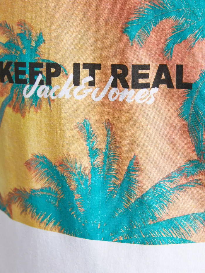 Tshirts JACK and JONES Mens PHOTO PRINT TSHIRT White White Gift Ideas