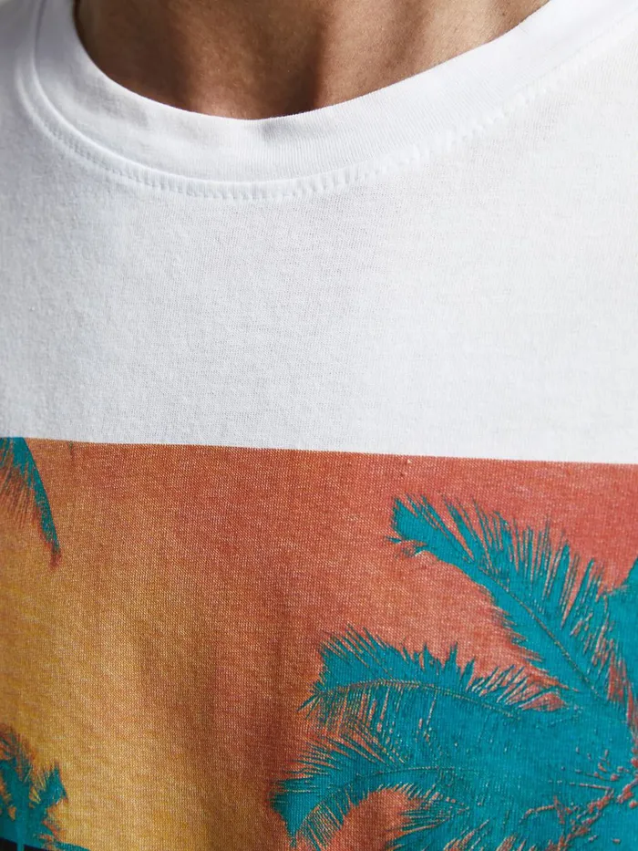 Tshirts JACK and JONES Mens PHOTO PRINT TSHIRT White White Gift Ideas