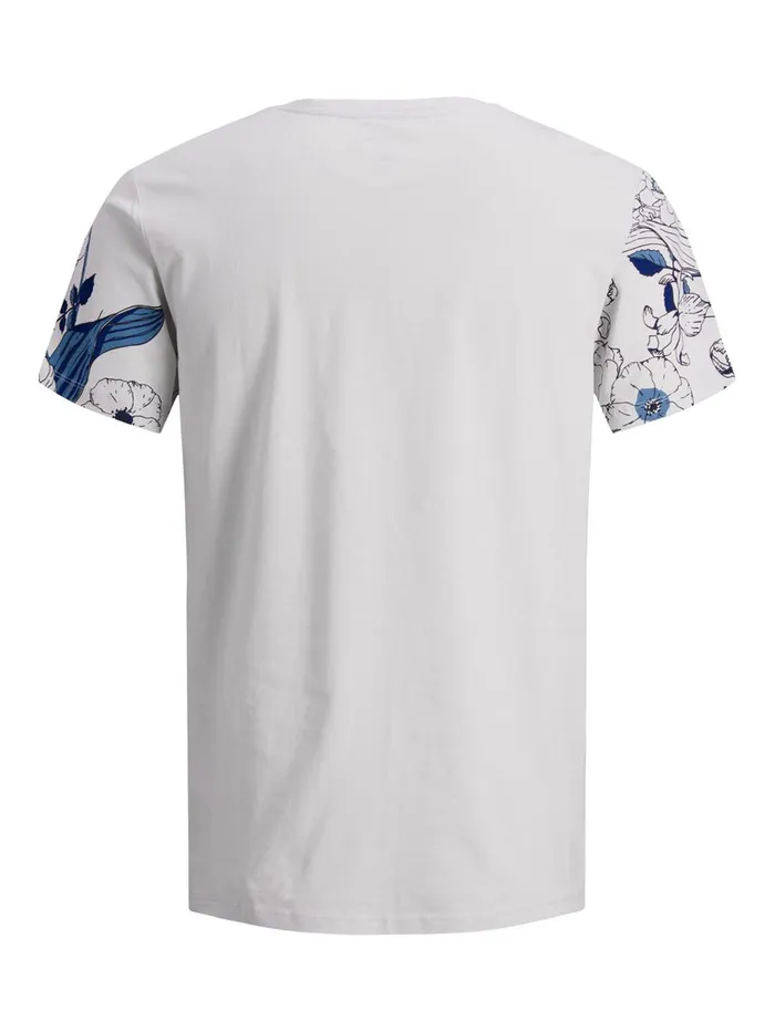 Tshirts JACK and JONES Mens PRINTED TSHIRT Grey Glacier Gray Popular