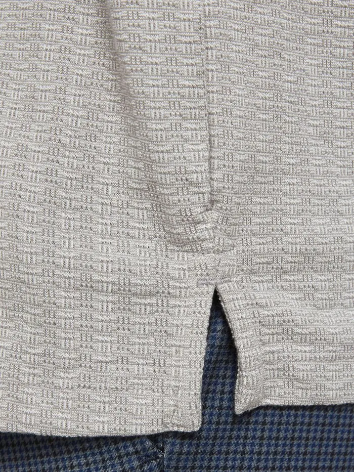 Tshirts JACK and JONES Mens REGULAR FIT KNITTED ZIP POLO SHIRT Grey New Sage Gift Ideas