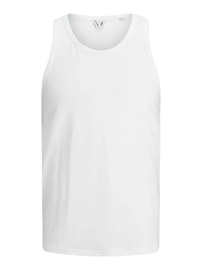 Tshirts JACK and JONES Mens REGULAR FIT TANK TOP White White Near Me