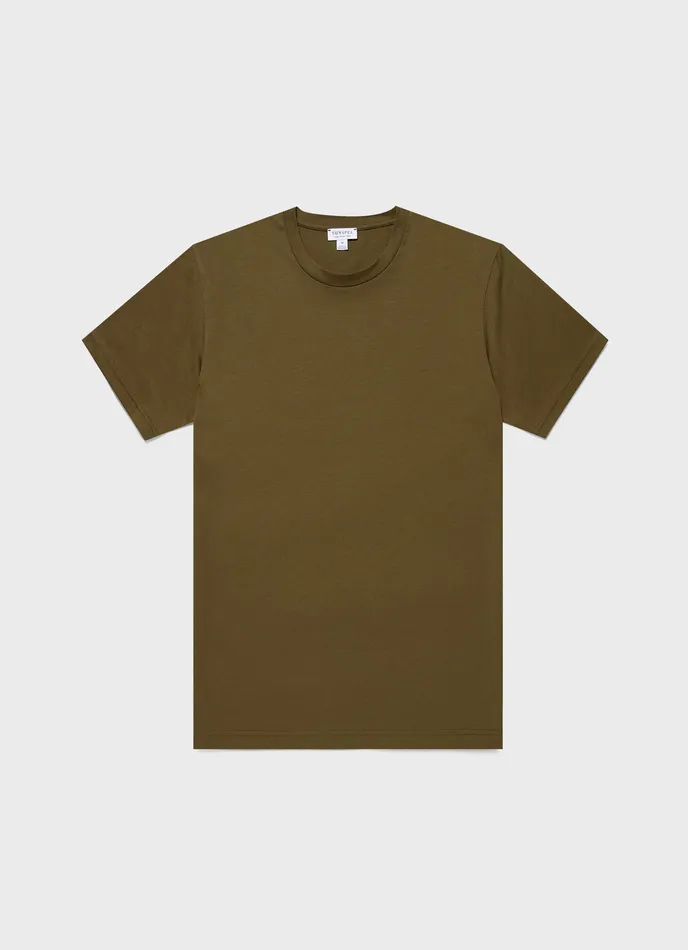 Tshirts Men ussunspel Riviera Midweight Tshirt Olive Green