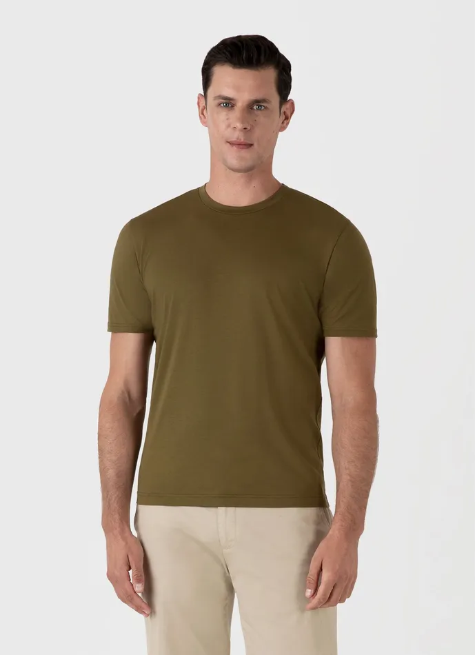 Tshirts Men ussunspel Riviera Midweight Tshirt Olive Green Tshirts Men ussunspel Riviera Midweight Tshirt Olive Green