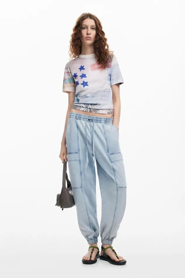 TShirts Women Desigual American Magic Printed Tshirt White