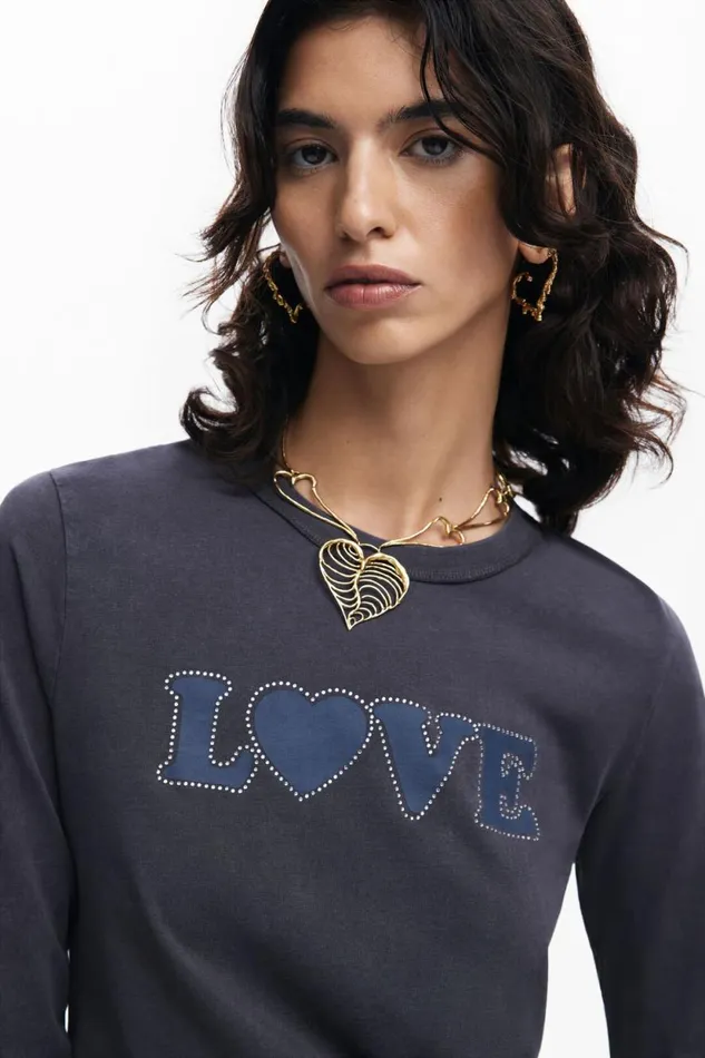 TShirts Women Desigual Love Tshirt Black