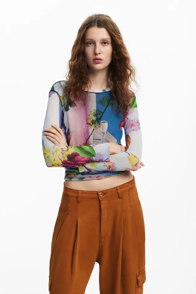 TShirts Women Desigual Printed Tshirt M Christian Lacroix Materialfinishes