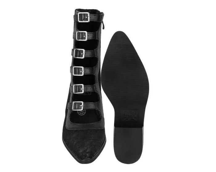 TUK Shoes Boots Women Black Lace MultiStrap Boot TUK Shoes Boots Women Black Lace MultiStrap Boot