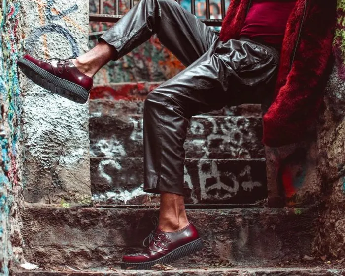 TUK Shoes Dress Shoes Men Burgundy RubOff TUKskin Viva Low Creeper TUK Shoes Dress Shoes Men Burgundy RubOff TUKskin Viva Low Creeper
