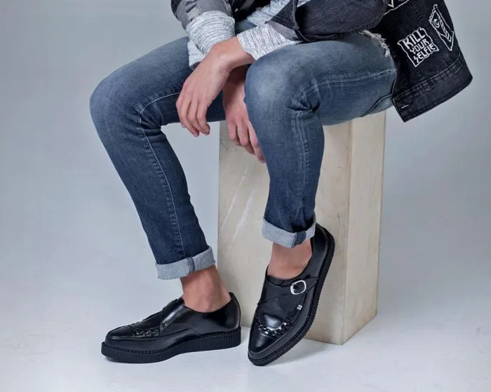 TUK Shoes Dress Shoes Men Pointed Buckle Creepers