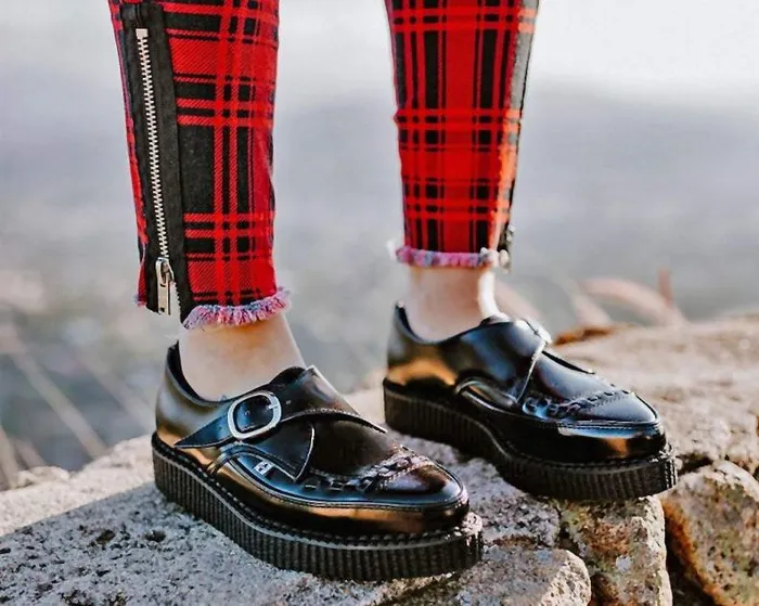 TUK Shoes Dress Shoes Men Pointed Buckle Creepers