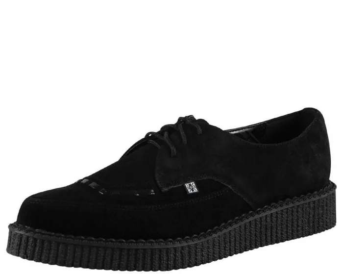 TUK Shoes Dress Shoes Men Suede Pointed Creepers