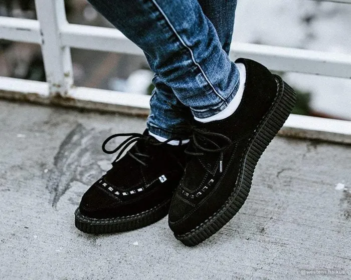 TUK Shoes Dress Shoes Men Suede Pointed Creepers