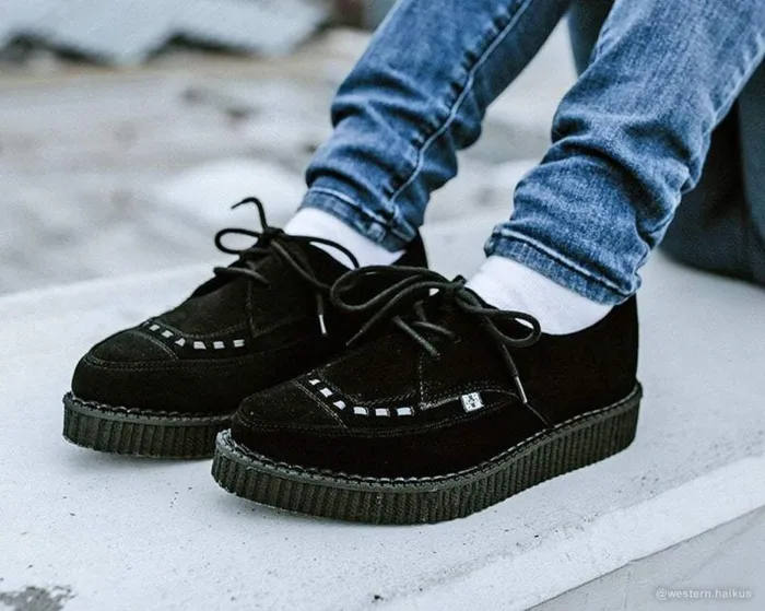 TUK Shoes Dress Shoes Men Suede Pointed Creepers