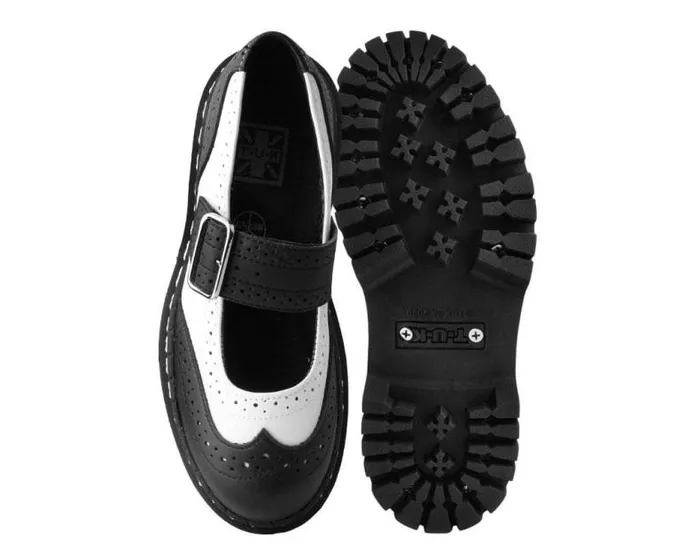 TUK Shoes Mary Janes Women Black and White Double Decker Mary Jane TUK Shoes Mary Janes Women Black and White Double Decker Mary Jane