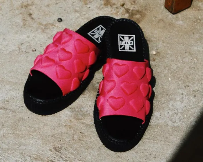 TUK Shoes Sandals Women Pink Puff Heart Mondo Sandal TUK Shoes Sandals Women Pink Puff Heart Mondo Sandal