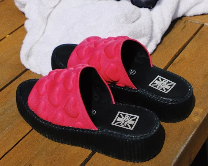 TUK Shoes Sandals Women Pink Puff Heart Mondo Sandal TUK Shoes Sandals Women Pink Puff Heart Mondo Sandal