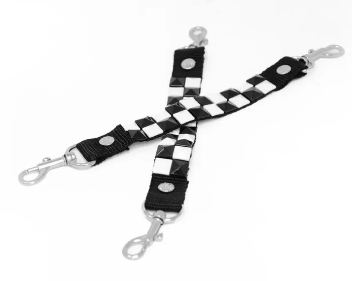 TUK Shoes Shoe Accessories Adult Black and White Pyramid Bondage Shoe Strap