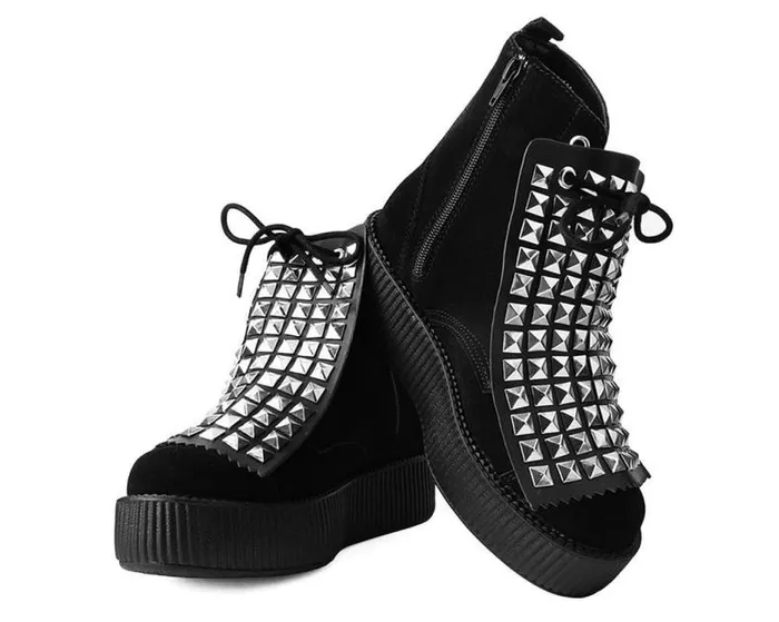 TUK Shoes Shoe Accessories Adult Silver Pyramid Studded Boot Apron