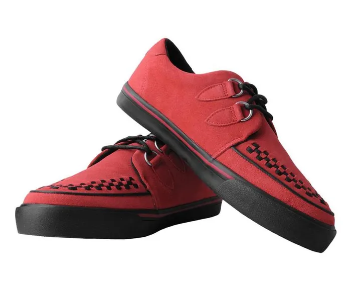 TUK Shoes Sneakers Men Lucious Red Suede DRing Interlace Sneaker TUK Shoes Sneakers Men Lucious Red Suede DRing Interlace Sneaker