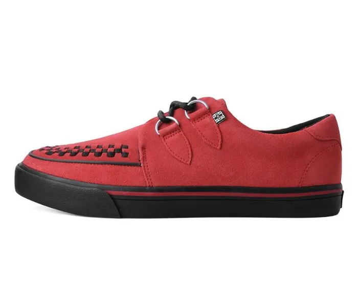 TUK Shoes Sneakers Men Lucious Red Suede DRing Interlace Sneaker TUK Shoes Sneakers Men Lucious Red Suede DRing Interlace Sneaker