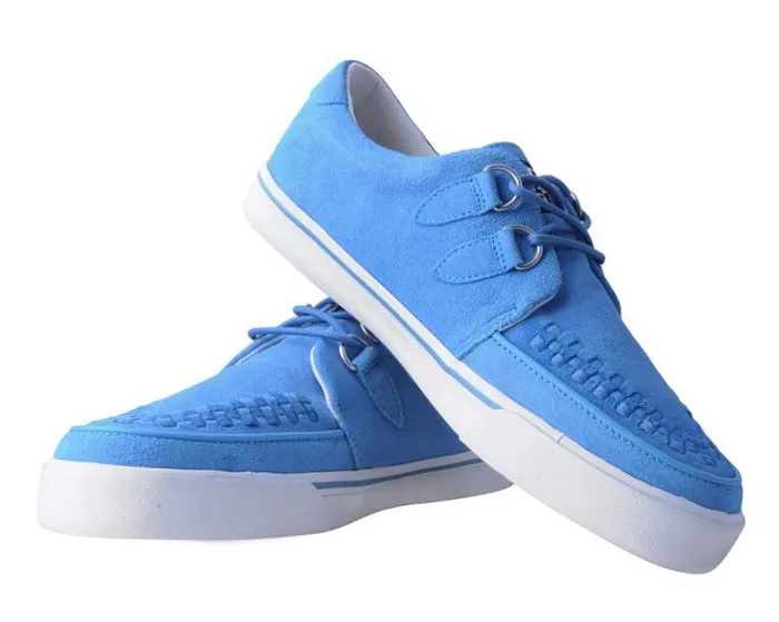 TUK Shoes Sneakers Men Tranquil Blue Suede DRing Interlace Sneaker TUK Shoes Sneakers Men Tranquil Blue Suede DRing Interlace Sneaker
