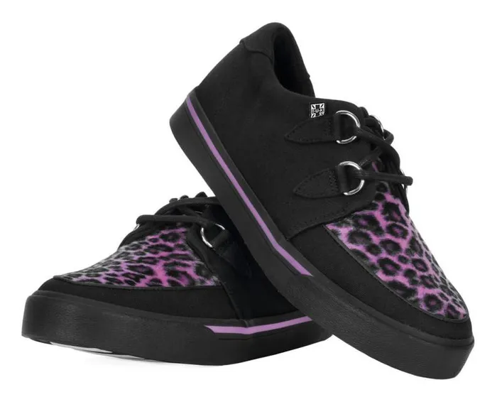 TUK Shoes Vegan Men Black and Pink Leopard DRing Vegan Sneakers TUK Shoes Vegan Men Black and Pink Leopard DRing Vegan Sneakers
