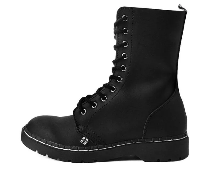 TUK Shoes Vegan Men Black Faux Leather 10Eyelet Gibson Boots TUK Shoes Vegan Men Black Faux Leather 10Eyelet Gibson Boots