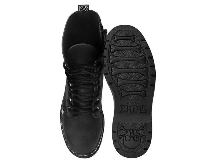 TUK Shoes Vegan Men Black Faux Leather 10Eyelet Gibson Boots TUK Shoes Vegan Men Black Faux Leather 10Eyelet Gibson Boots