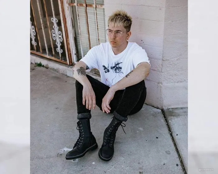 TUK Shoes Vegan Men Black Faux Leather 10Eyelet Gibson Boots TUK Shoes Vegan Men Black Faux Leather 10Eyelet Gibson Boots
