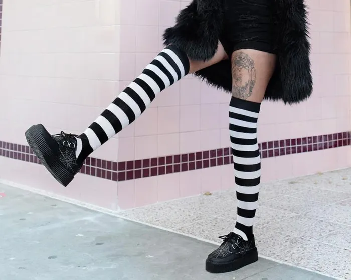 TUK Shoes Vegan Men Black Glow Spiderweb Viva Mondo Creeper TUK Shoes Vegan Men Black Glow Spiderweb Viva Mondo Creeper