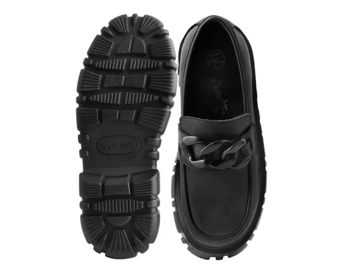 TUK Shoes Vegan Men Black TUKskin Anarchic Airship Chain Loafer TUK Shoes Vegan Men Black TUKskin Anarchic Airship Chain Loafer