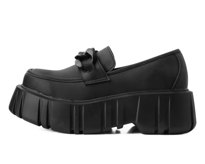 TUK Shoes Vegan Men Black TUKskin Anarchic Airship Chain Loafer TUK Shoes Vegan Men Black TUKskin Anarchic Airship Chain Loafer