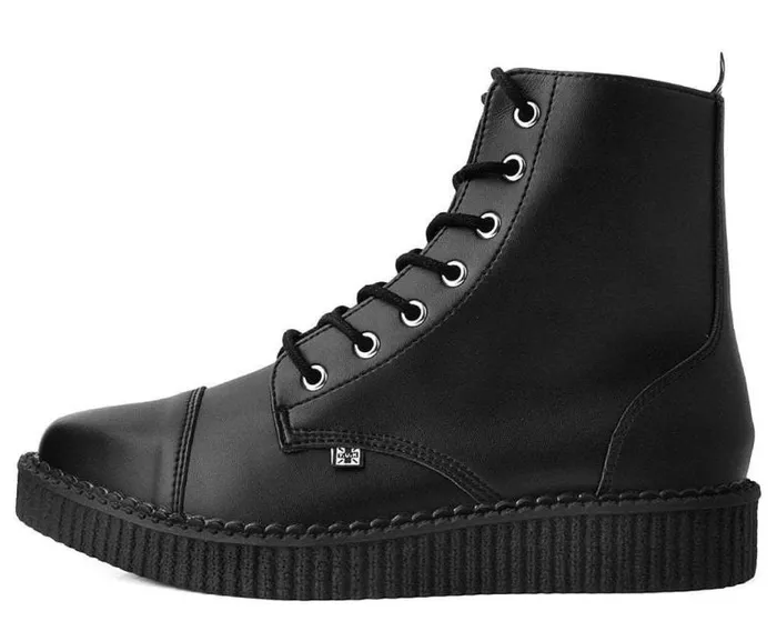 TUK Shoes Vegan Men Black TUKskin Vegan Pointed Lace Up Creeper Boots TUK Shoes Vegan Men Black TUKskin Vegan Pointed Lace Up Creeper Boots